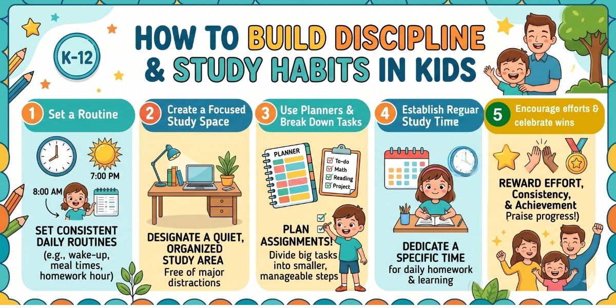 How to Build Discipline and Study Habits in Kids